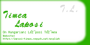 timea laposi business card